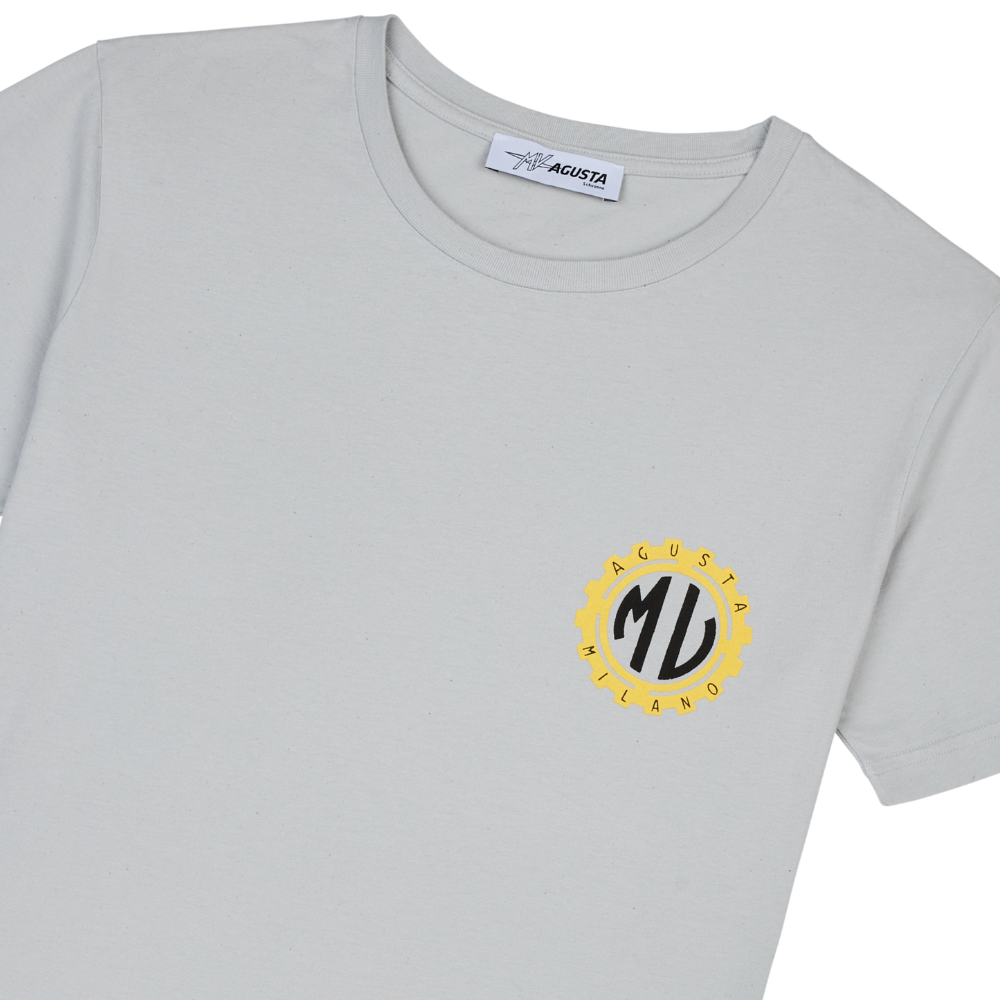 MV AGUSTA OLD ENGINE T-SHIRT (LIGHT GREY)