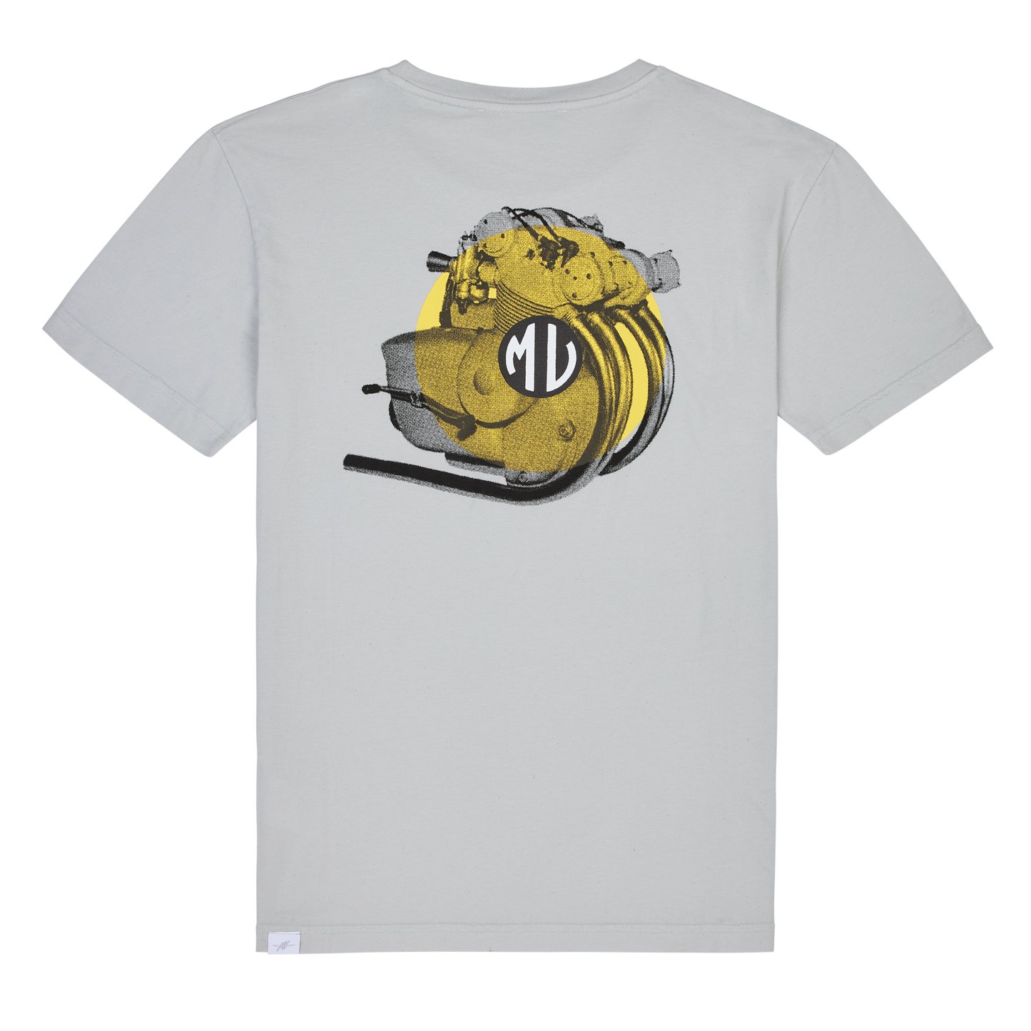 MV AGUSTA OLD ENGINE T-SHIRT (LIGHT GREY)