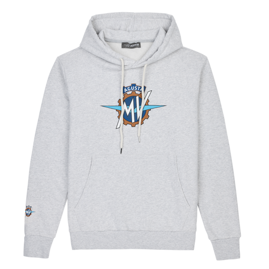 MV AGUSTA LOGO CROWN HOODIE (GREY MELANGE)