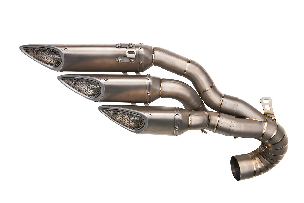 TITANIUM 3-WAY EXHAUST SLIP-ON for MV AGUSTA 800 TRIPLES